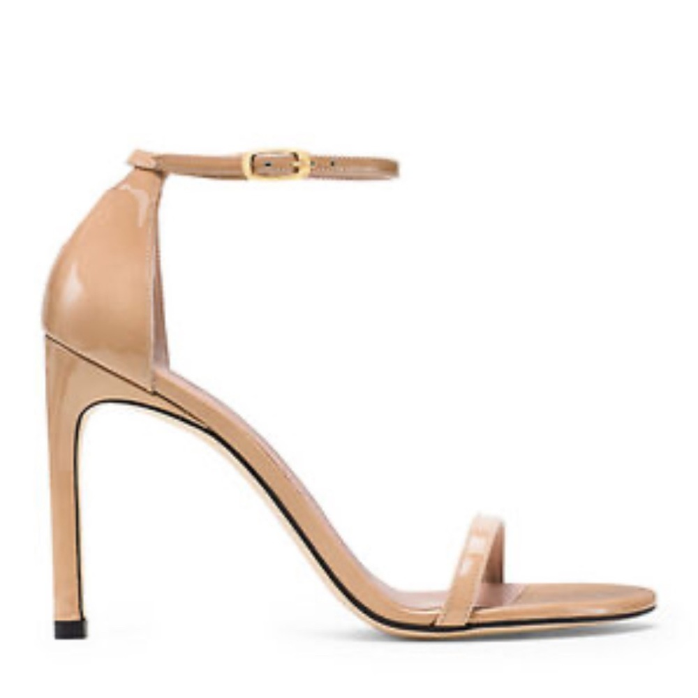 Stuart Weitzman | Nudistsong Strap Sandal Patent Beige Size 5 M